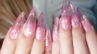 セミロング ネイル クロキ 。のネイルデザイン