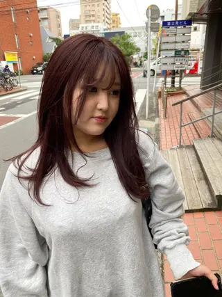 ロング カラー ナチュラルヘア🫧 ナナミのヘアスタイル