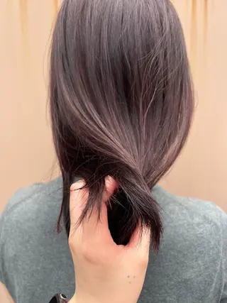 ミディアム ハイトーン/ ダブルカラー/透明感のヘアスタイル