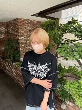 ショート ショート 顔周りレイヤー/マオのヘアスタイル