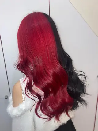 ロング ゆぴ☾‪/推しカラー /ハイトーンのヘアスタイル