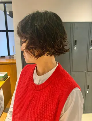 ロング パーマ ボブパーマ 艶カラー/横山大樹のヘアスタイル