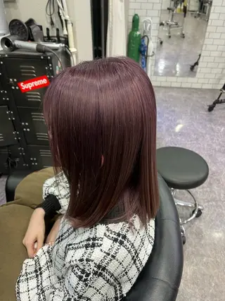 セミロング カラー 友滝 真菜美のヘアスタイル