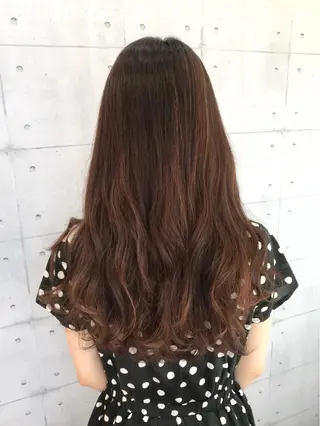 ロング カラー 高木 麻知子のヘアスタイル