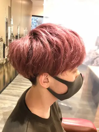 ミディアム カラー メンズ 柳澤 和也のヘアスタイル