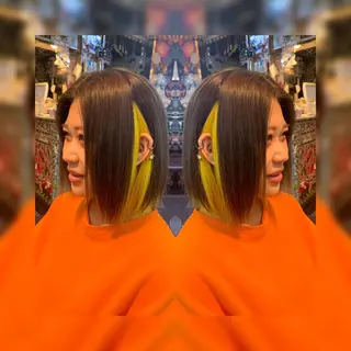 ショート カラー haco+所属・🌈派手髪エクステ ブレイズ🌈ひろとのヘアスタイル