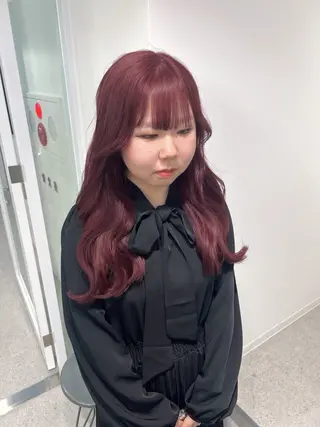 ロング カラー 暗髪🩶ラベンダー/ ブルー/ユウナ🤍のヘアスタイル