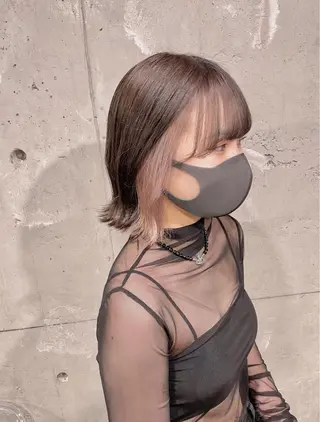 ミディアム カラー ベージュカラー💖 やすひろのヘアスタイル