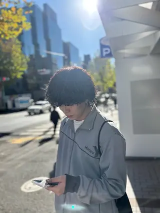 パーマ メンズ 大人っぽベージュ🤍 当日予約◎ヒロトのヘアスタイル