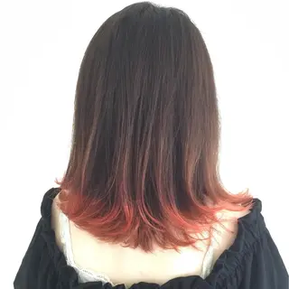 ミディアム カラー 中林 由佳のヘアスタイル