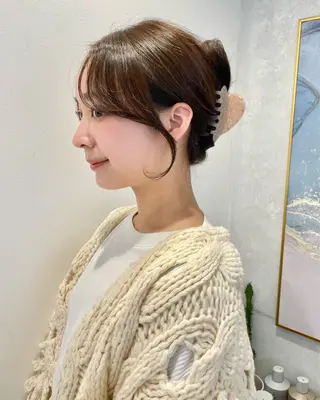 セミロング カラー 遠藤 眞実のヘアスタイル