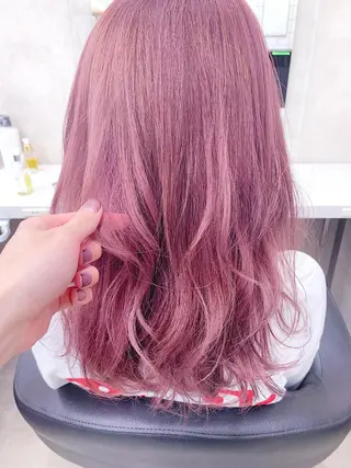 ミディアム カラー 柔らかbeige モトキのヘアスタイル