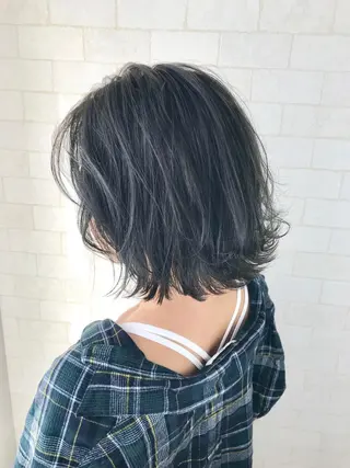 ミディアム カラー 神野 雅樹のヘアスタイル