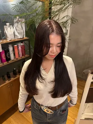 カラー 北堀江/ストレート /ブリーチ/じゅきのヘアスタイル