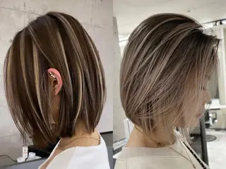 ミディアム SUZU/岡山/矯正 ブリーチ/レイヤーのヘアスタイル