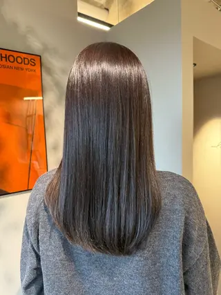 ロング 安藤 里奈のヘアスタイル