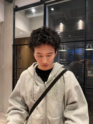 ショート パーマ メンズ heavenly by HAVANA新宿所属・メンズショート/ピン パーマ/新宿/フウガのヘアスタイル