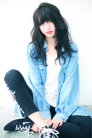 ミディアム セミロング ロング カラー Re:ta Hair 飯田淳平のヘアスタイル