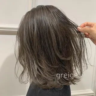 セミロング カラー 髪質改善カラー&TR 縮毛矯正/弱酸性矯正のヘアスタイル