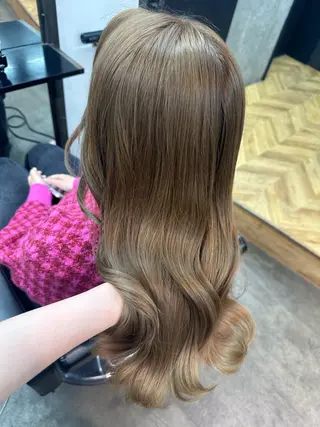 セミロング カラー 🫧シールエクステ/ 艶カラー🫧アサミ️のヘアスタイル