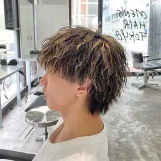 ショート カラー パーマ メンズ メンズ特化美容師/ 藤戸 椋のヘアスタイル