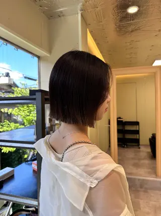 ミディアム ボブ/ぱつっとボブ/ 谷口 海星のヘアスタイル