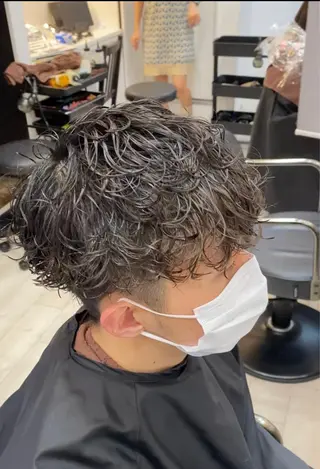 パーマ メンズ パーマ/ダブルカラー ブリーチ⭐️海斗のヘアスタイル