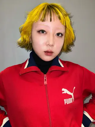 ショート カラー haco＋所属・圧倒的デザイン力 店長🎨RENAのヘアスタイル