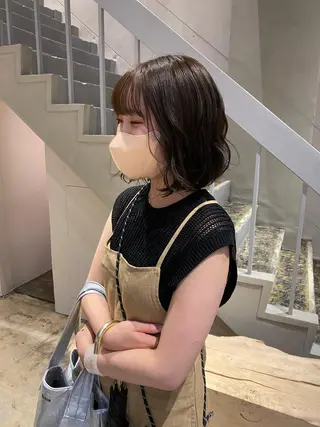 セミロング カラー レイヤーカット/ ダブルカラーサクライのヘアスタイル