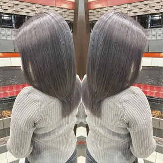 ミディアム カラー ショート×ブリーチ 🪞問屋町/yujiのヘアスタイル