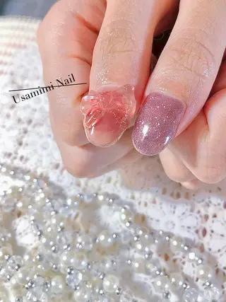 ミディアム ネイル USAMiMi 🐰💕のネイルデザイン