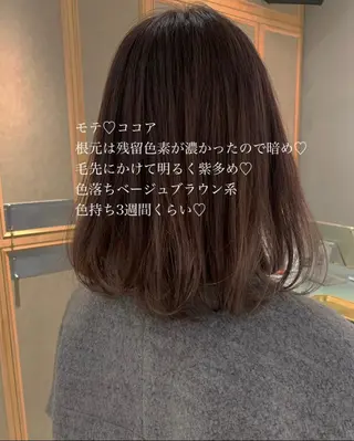 カラー ラベンダー/レイヤー スタイル🤎mamiのヘアスタイル