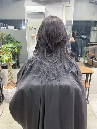 ミディアム カラー AiM 大名　似合わせカットのヘアスタイル