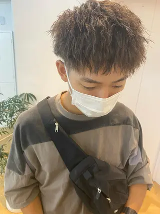 パーマ nishido ハイライト/海外ヘアのヘアスタイル