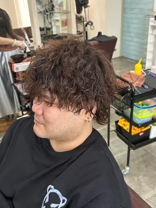ショート パーマ メンズ CECIL hair なんば店所属・メンズパーマ 艶髪☆店長☆有馬のヘアスタイル