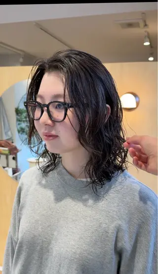 ミディアム パーマ パーマ/ボブ /レイヤー チヒロのヘアスタイル