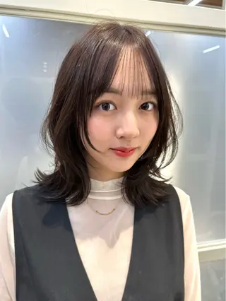 ミディアム カラー 🇰🇷韓国風くびれ ヘア🇰🇷中村優大のヘアスタイル