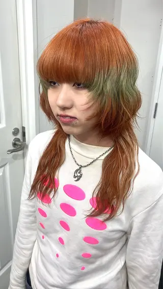 セミロング ♱地雷カラー♱ウルフ ♱ 藍衣 ♱のヘアスタイル