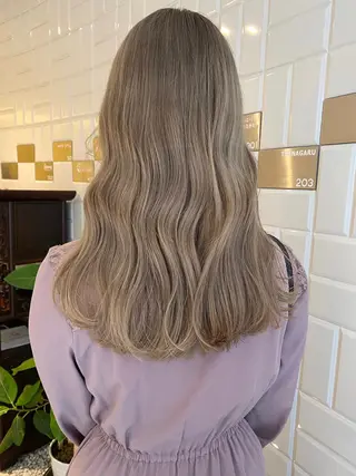 ロング カラー アオイ🩵暖色 /まろやかカラーのヘアスタイル