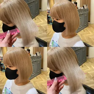 ミディアム カラー 艶カラー/韓国顔周り 🎀mamiのヘアスタイル