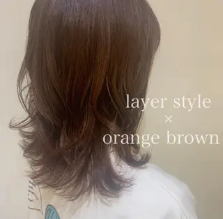 セミロング カラー ボブ/美髪矯正 /佐藤　奈巳のヘアスタイル