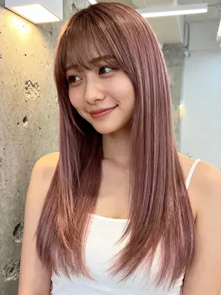 ロング 前髪&顔周りカット/ 韓国レイヤー/シバタのヘアスタイル