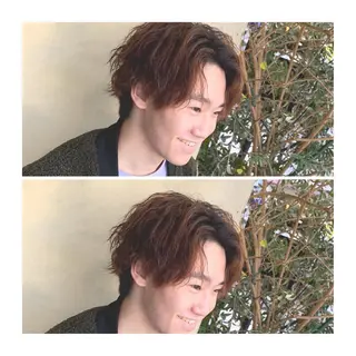 ショート パーマ ヘアアレンジ メンズ ange☞ soutaのヘアスタイル