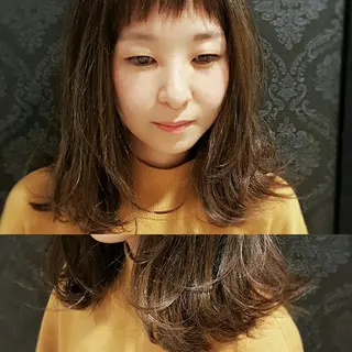 ミディアム カラー ヘアアレンジ 秋山 幸太のヘアスタイル
