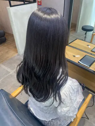 セミロング カラー 韓国×髪質改善カラー 💎hinaのヘアスタイル