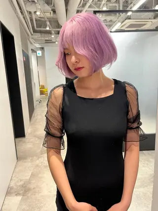 ショート カラー ヘアアレンジ ハイトーン/美髪矯正 🍃大江拓実のヘアスタイル