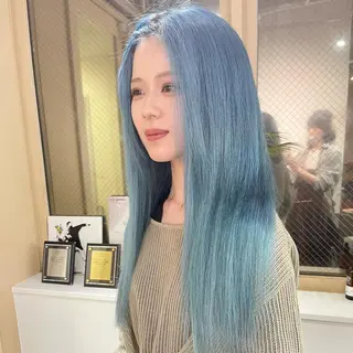 カラー 渋谷🎨ハイトーン× エクステ🎨レンのヘアスタイル