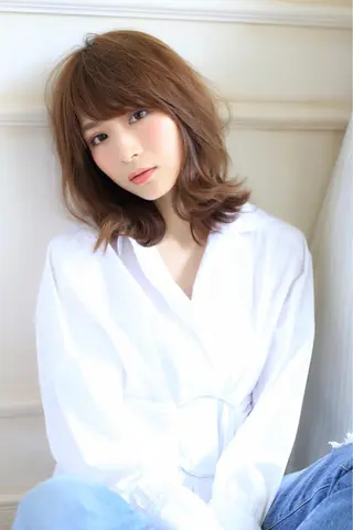 ミディアム 小顔カット/レイヤー 【WiLL】加藤のヘアスタイル