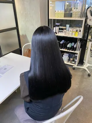 ロング 【縮毛矯正髪質改善】 中山健太のヘアスタイル