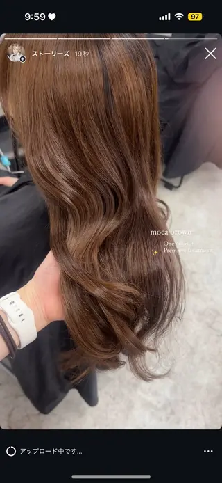 カラー 透ける透明感カラー 🤍anju🎀のヘアスタイル